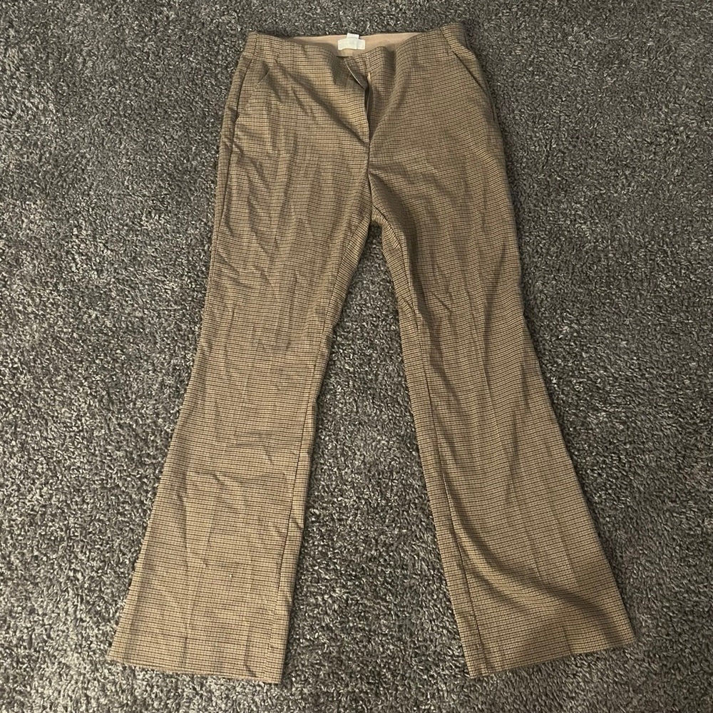 H&M Brown Houndstooth Dress Pants Size 10